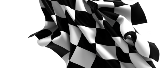 The checkered flag waves signaling victory