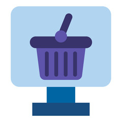 Vector Design Virtual Shopping Icon Style