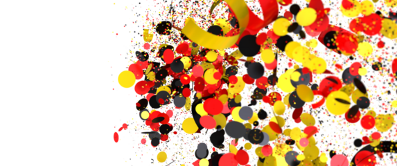 Red Yellow Black Confetti Celebration