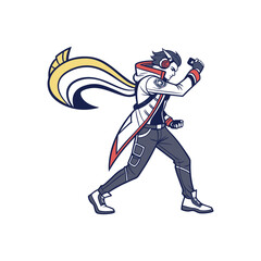 Claude MLBB hero character esport logo design