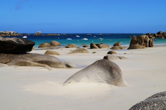 France - belle plage pr&egrave;s de Roscoff