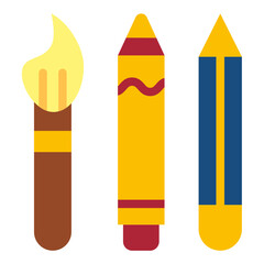 Vector Design Art Supplies Icon Style