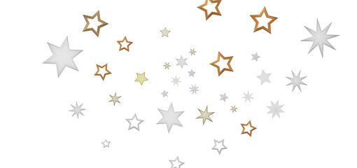 An image of stars of different sizes and colors against a dark background.