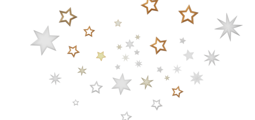 An image of stars of different sizes and colors against a dark background.