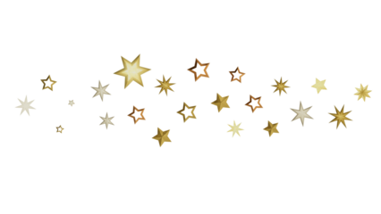 A scattering of golden stars on a black background, creating a simple and elegant design.