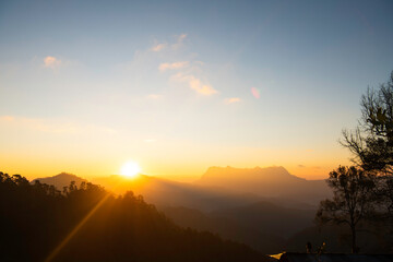 sunrise over the mountains