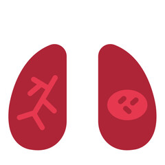 Vector Design Lung Cancer Icon Style