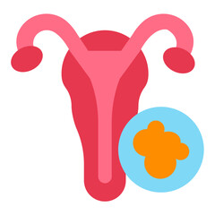 Vector Design Vaginal Cancer Icon Style