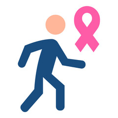 Vector Design Cancer Memorial Walk Icon Style