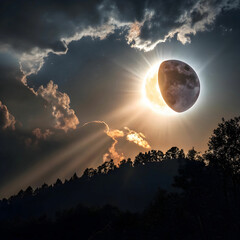 A solar eclipse occurs when the moon blocks the sun's light, casting a shadow on Earth