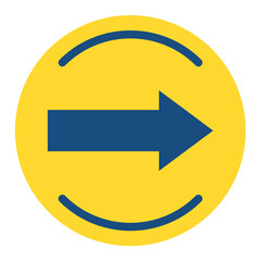 Vector Design Keep Right Icon Style