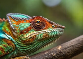 Chameleon Close Up Eye Portrait Exotic Reptile Macro Photography