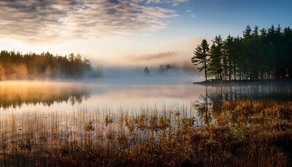 sunrise over the lake