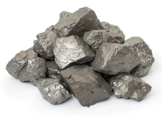 Close-Up of Metallic Rocks Pile