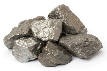 Fototapeta premium Close-Up of Metallic Rocks Pile