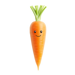 Cute smiling carrot with vibrant colors. PNG