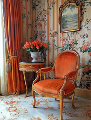 room decorated with tulips