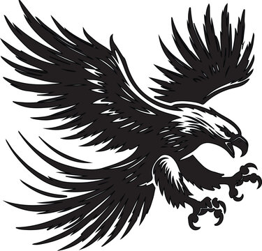 flying eagle design silhouette victor style.