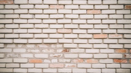 Obraz premium A textured wall featuring a mix of white and orange bricks, showcasing a rustic yet modern aesthetic ideal for various design applications.