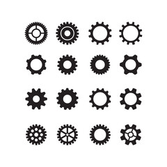Set of Gears Vector