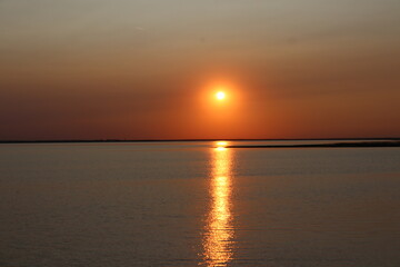 sunset over the sea