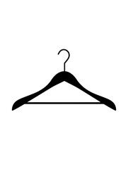 Isolated Black Clothes Hanger Silhouette