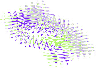 An abstract transparent psychedelic wavy spiral shape design element overlay.