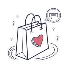 E-commerce and shopping icon vector illustration in white background