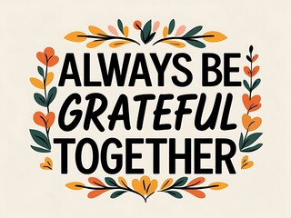 Always Be Grateful Together Floral Design