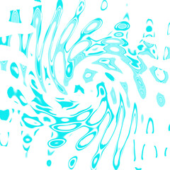 An abstract transparent psychedelic wavy spiral shape design element overlay.