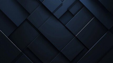Fototapeta premium Black Abstract Geometric Illustration Background, Abstract Geometric Pattern of Dark Blue Rectangular Shapes