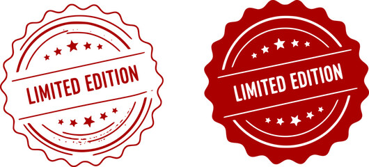 Limited edition stamp sticker icon vector
