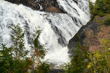 Wawa waterfall-scenic high falls in Ontario Canada