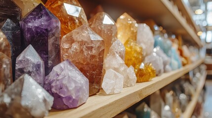 Colorful Crystal Display in Natural Light