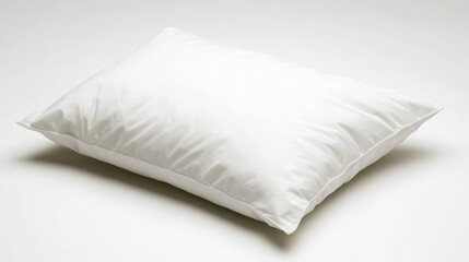 Soft White Pillow on Neutral Background