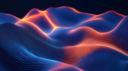 Fototapeta premium Radiating Neon Light Burst, futuristic flashes, Futuristic data landscape with sleek