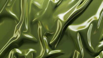 Fototapeta premium Błyszcząca zielona tekstura w abstrakcyjnej kompozycji – futurystyczny efekt materiału.