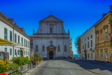 Fototapeta premium Church of St. Catherine is a Baroque style church in Zagreb, Croatia.