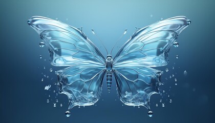 butterfly on a blue background