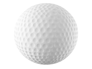 Isolated White Golf Ball Close-up