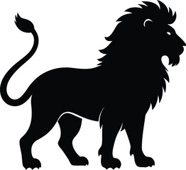 lion silhouette icon vector illustration, lion  vector silhouette   