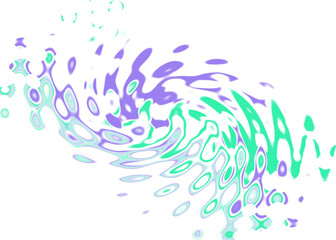 An abstract transparent psychedelic wavy spiral shape design element overlay.
