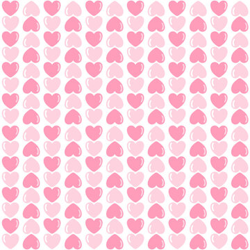seamless pattern with hearts set, love concept, valentine background for using as card, wrapping paper, printing