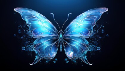 butterfly on black background