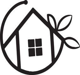 house in the form real estate logo