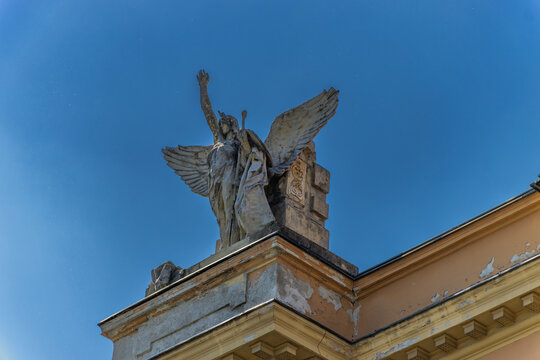 Beautiful roof of the Art Pavilion, Zagreb, Croatia.