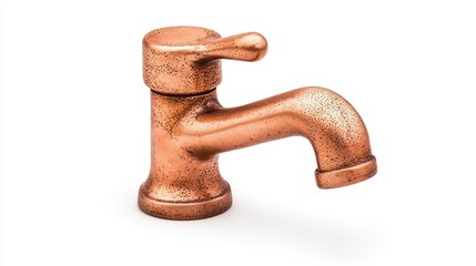 Rustic Copper Faucet With Textured Surface