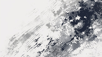 A dark abstract image with a dotted pattern and brush strokes in gray,