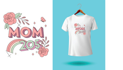 Mom t-shirt design Mother day t-shirts design, for Hand drawn lettering phrase. Modern calligraphy t shirt design. best selling typography creative custom Women's Day t shirt design. mom t shirt