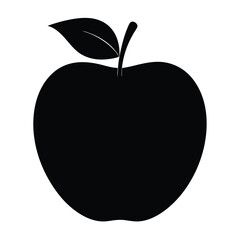 Apple Fruits Silhouette Vector Illustration